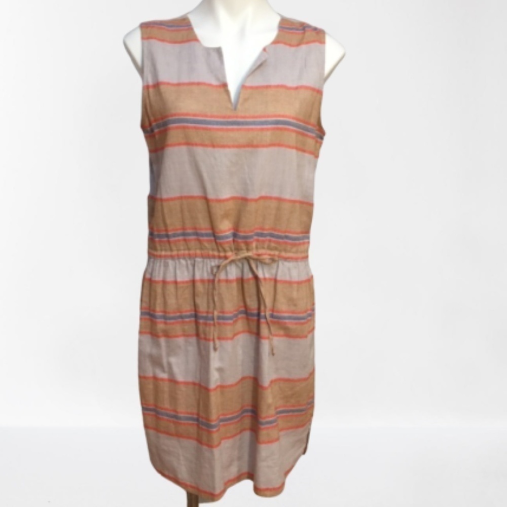 Caslon Striped Cotton Dress Size S